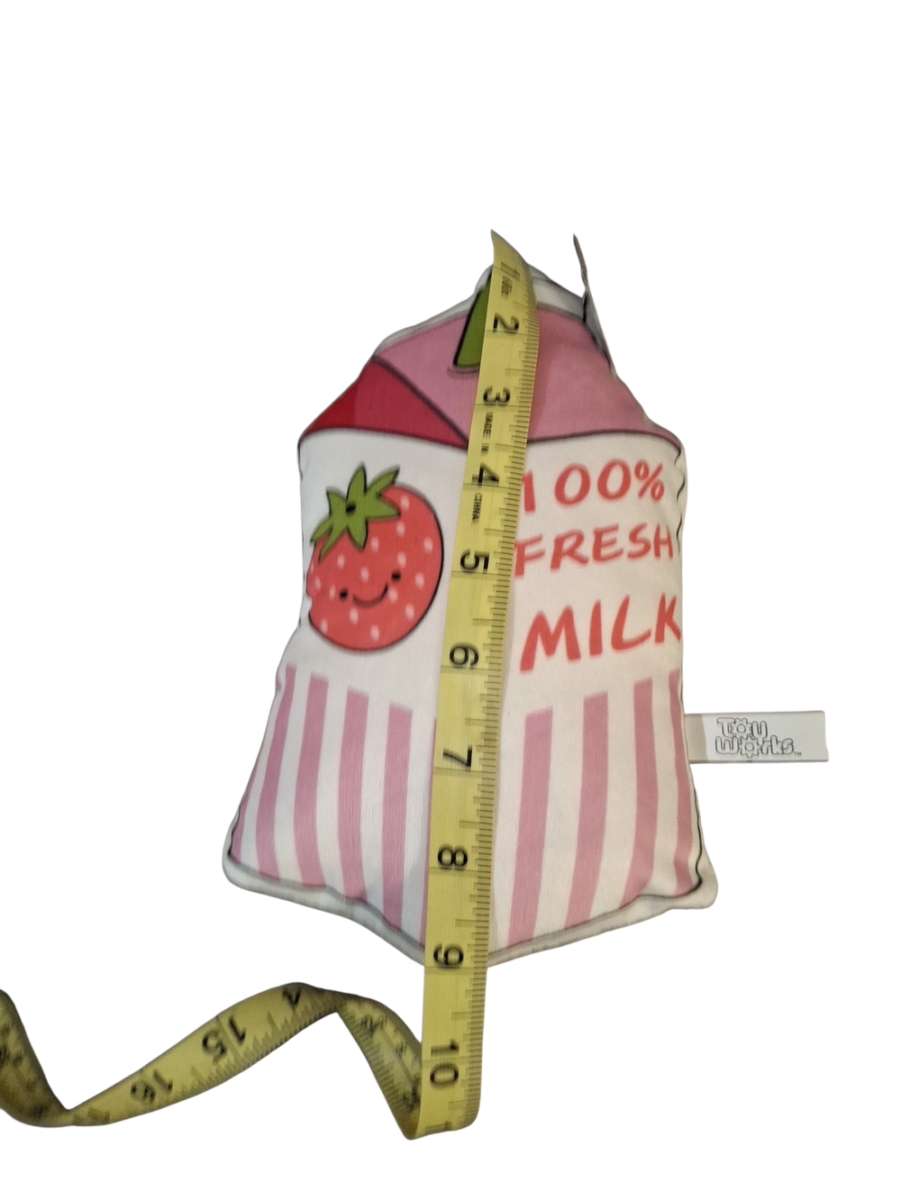 Toy Works Pink Strawberry Milk Carton Decorative Pillow - Picture 3 of 4